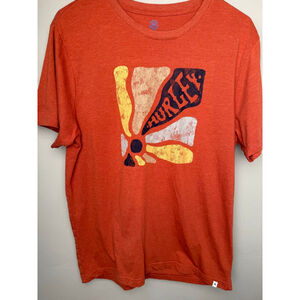 Men's Hurley Graphic T-Shirt Orange/Tan Size L